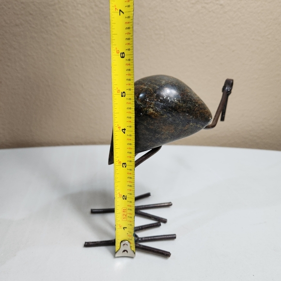 Vintage Stone & Iron Shorebird Brutalist Sculpture-Signed - Picture 6 of 6